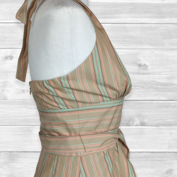 TOMMY Bahama Silk Tie Neck Dress 2 Women's Multicolored Lined Zip Back Size 2 - Picture 5 of 8